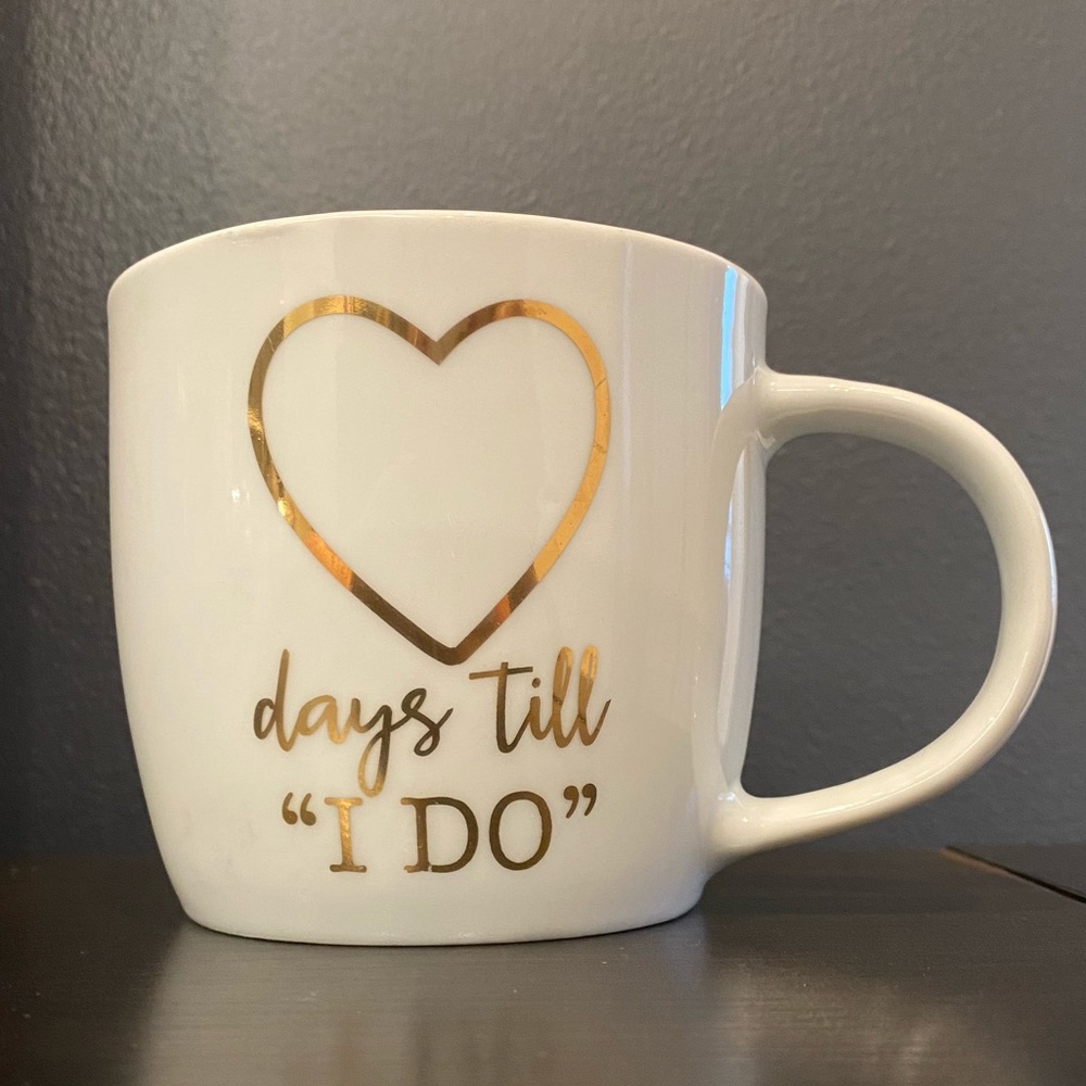 Engagement countdown mug